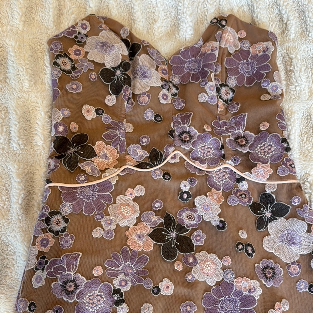 For Love And Lemons Strapless Floral Dress - Picture 3 of 14